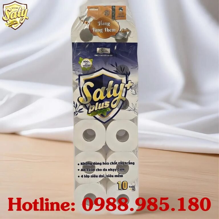 Giấy vệ sinh SATY 10 cuộn + 2 – Chất lượng cao cấp, tiết kiệm vượt trội